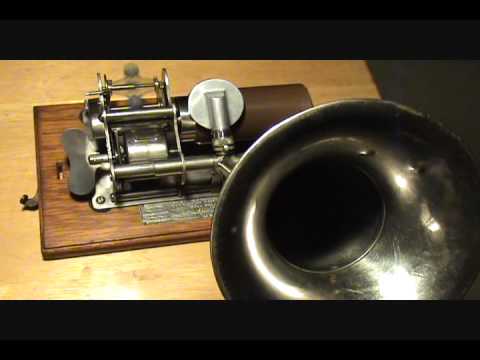 SLEIGH RIDE PARTY 1897 Columbia Brown Wax Christmas Cylinder Played on EAGLE Graphophone Phonograph