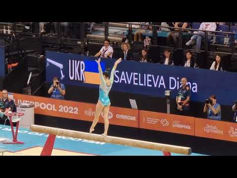 Diana Savelieva - Ukraine - Beam Qualifications - 2022 World Championships