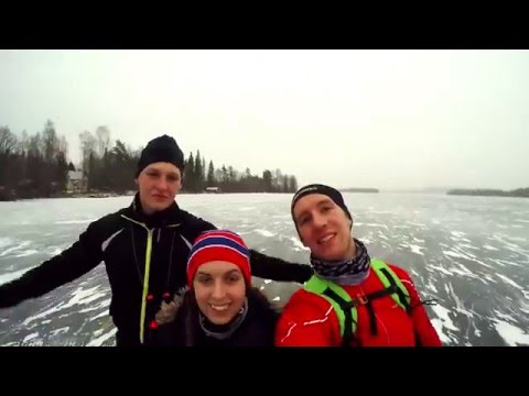 Skridskotur Revsundssjön Jämtland. Nyårsdagen 2016