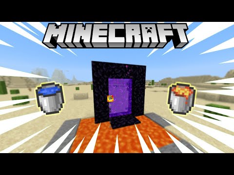 ToughLlama - How to Make a Nether Portal With Lava and Water in Minecraft #shorts