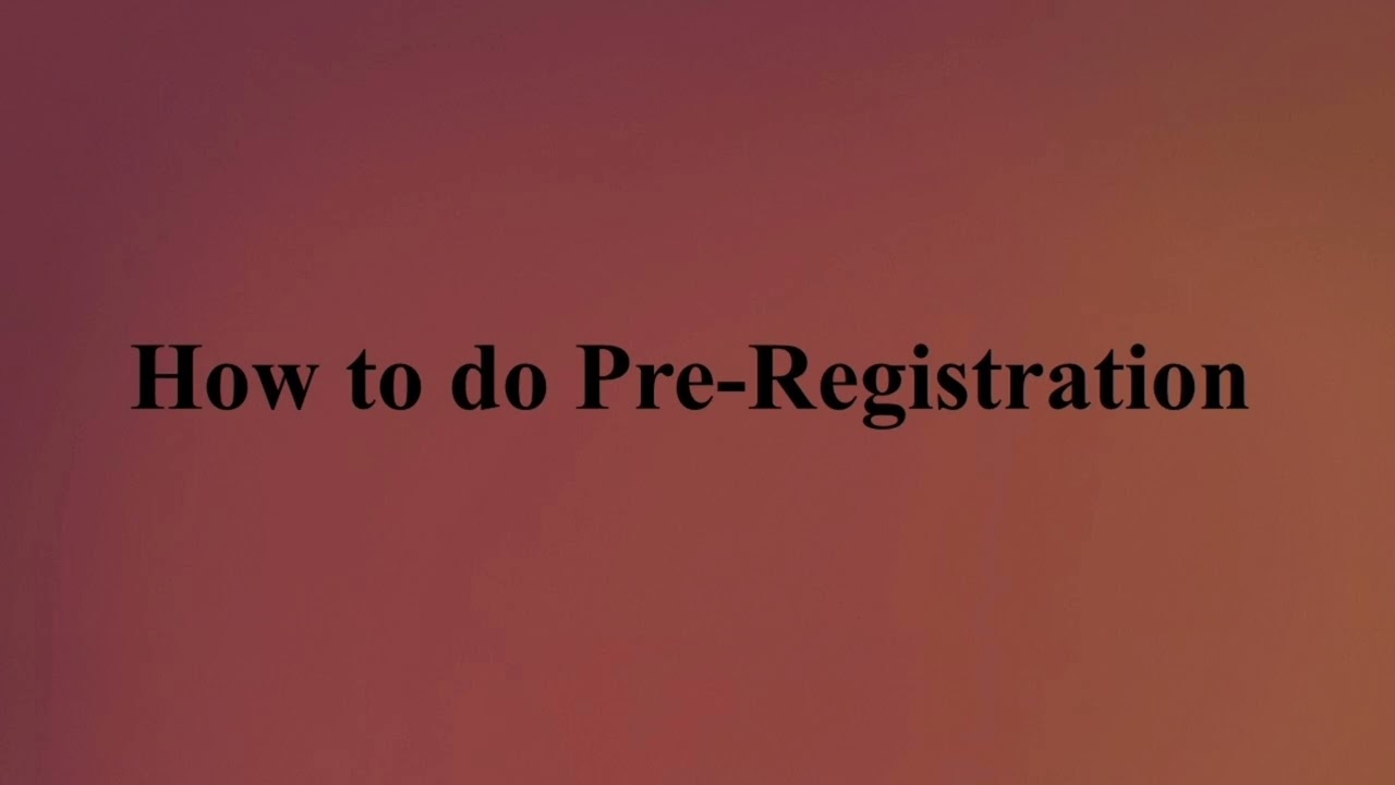 Prerequisite & Preregistration || SEU UMS