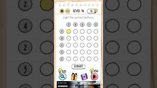 Brain test level 76😎 (Light the correct buttons) walkthrough