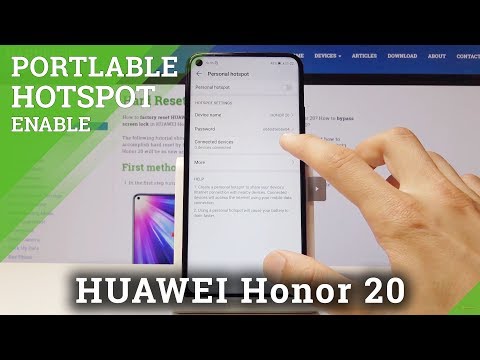Portable Hotspot in HUAWEI Honor 20 - How to Share Wi-Fi