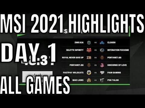 MSI 2021 Day 1 Highlights ALL GAMES | Mid Season Invitational 2021 Group Stage Day 1