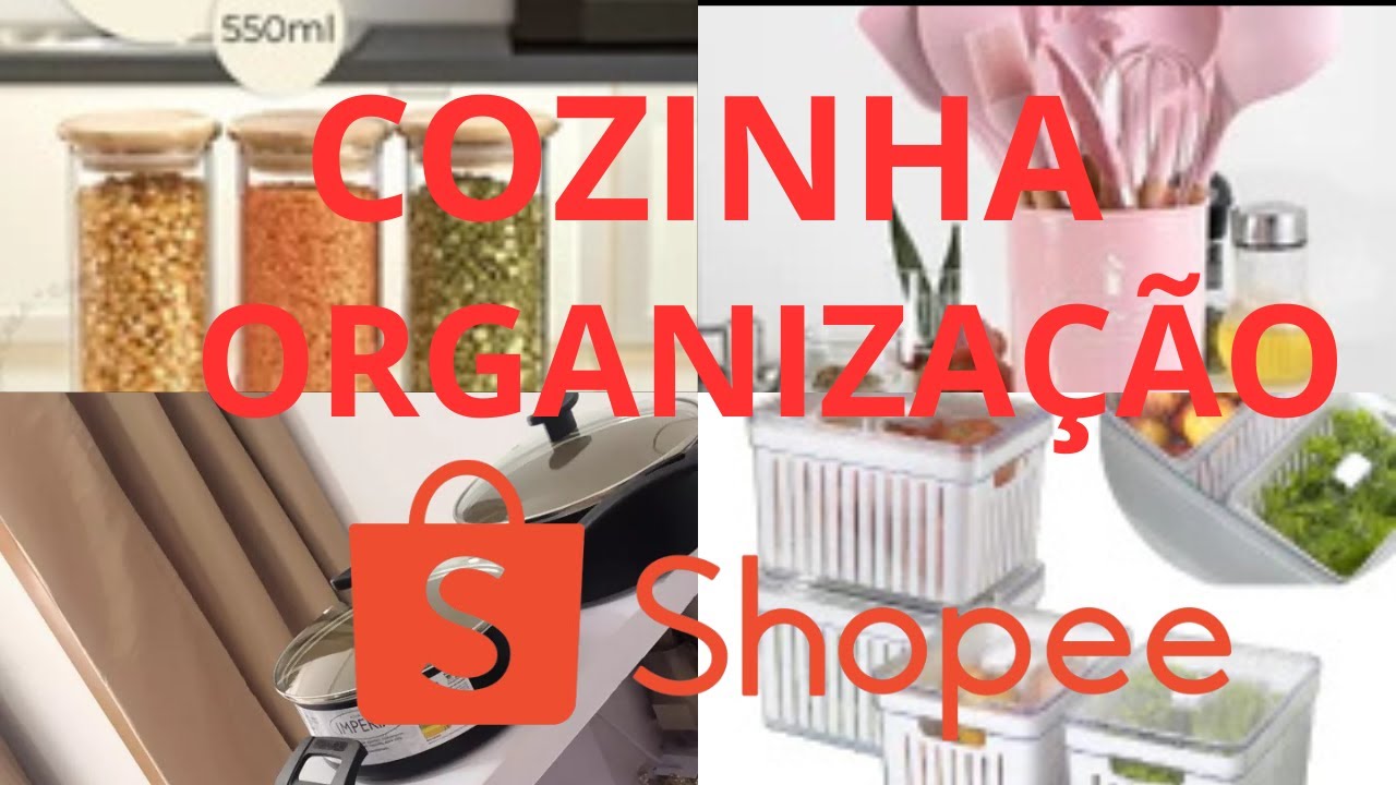 "Achadinho Shopee: Kit Potes de Vidro com Tampa de Bambu – Organização com Estilo