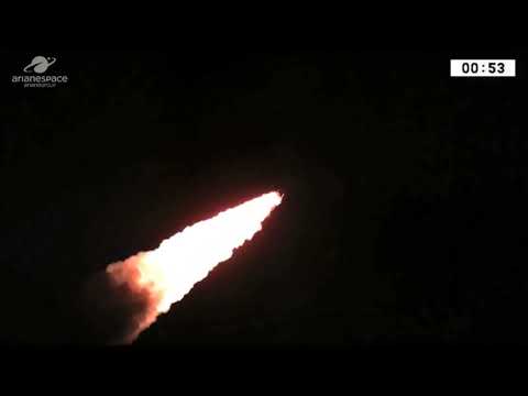 Launch of Arianespace Ariane-V VA245 carrying the BepiColombo Mercury spacecraft Oct. 19, 2018