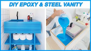 BUILDING an EPOXY POUR VANITY!! | MODERN BUILDS DIY