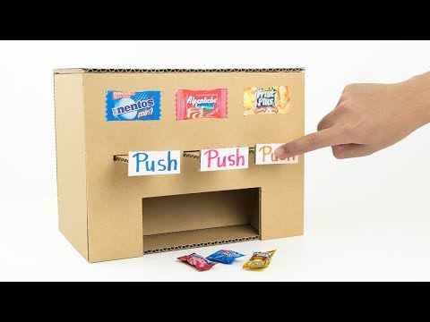 How to Make Multi Candy Vending Machine from Cardboard