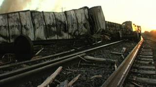 preview picture of video 'Train Derailment Notus Idaho 2004'