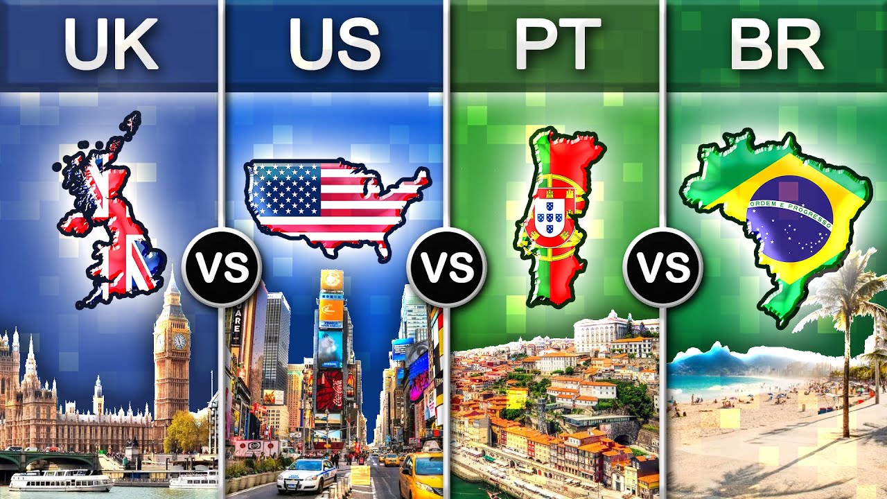 United Kingdom vs United States vs Portugal vs Brazil | Comparison