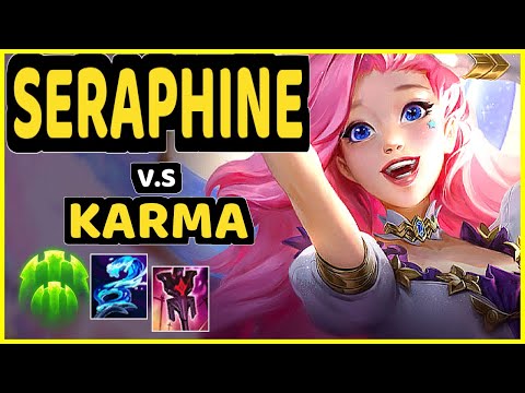 CORE JJ (SERAPHINE) vs KARMA - BOTTOM SUPPORT GAMEPLAY - NA Ranked DIAMOND