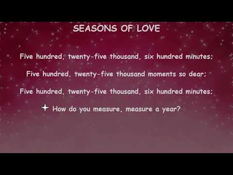 Seasons of Love - kids - music express version