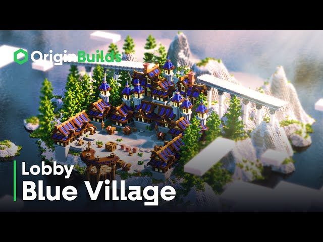 Spawn - Blue Village - [300x300] Minecraft Map