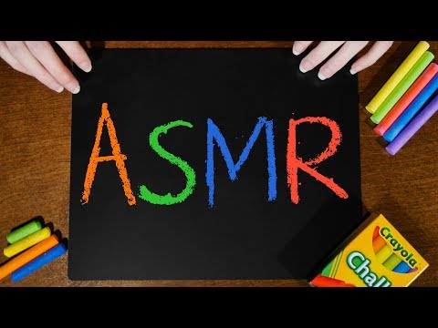 ASMR Chalkboard Drawing, Writing, Tapping | Close Up Rambles Video