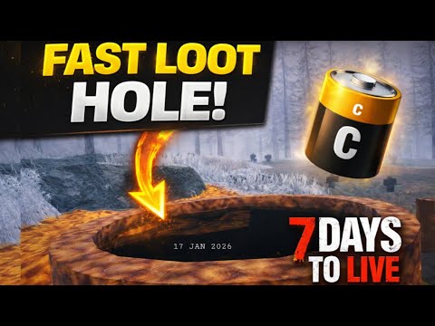 How to Get C Battery QUICKLY in the Hole | 7 Days To Live