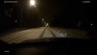 preview picture of video 'A drive-through at night in winter in the city of Vasa, Finland.'