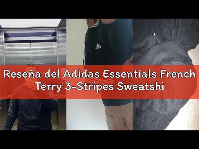 Vídeo relacionado con adidas Mujer Essentials 3-Stripes French Terry Cuffed Pants, Black/White, M