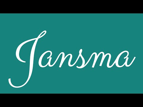 Learn how to Write the Name Jansma Signature Style in Cursive Writing