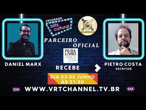 ESCRITOR PIETRO COSTA FALA AO BLITZ CULTURAL