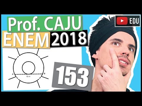 [ENEM 2018] 153 📓 GEOMETRIA PLANA A figura mostra uma praça circular que contém um chafariz em seu