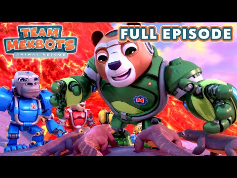 LAVA RESCUE 🌋 Saving the Komodo Dragons + MORE Adventures! | TEAM MEKBOTS ANIMAL RESCUE