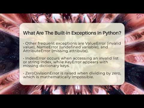 What Are The Built In Exceptions In Python Python Code School