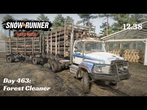 SnowRunner Hard Mode - R12 E38 - Forest Cleaner