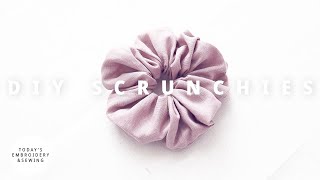 how to make scrunchies with a sewing machine easy + scrunchie sewing pattern (DIY)