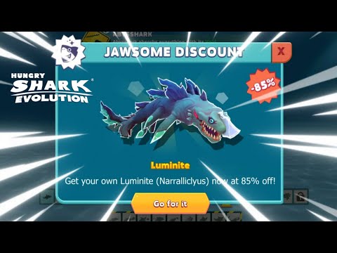 GOT LUMINITE 85% OFF (NEW JAWSOME DISCOUNT 2023) - Hungry Shark Evolution