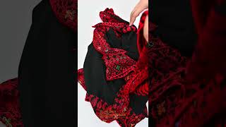 Sinai-Damenmütze, Rot & Schwarz mit Quasten