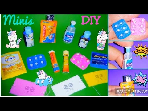 DIY Barbie Doctora 🏥🌈💞 Cómo❓ hacer productos miniatura Vitaminas y medicina💊