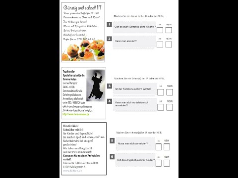 ÖSD A1│ LESEVERSTEHEN Nr.11 │ AUFGABE 2 │ NEUES BEISPIEL │ READING NEW PREPARATION