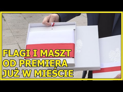 POLKOWICE. Flagi i maszt od premiera już w mieście
