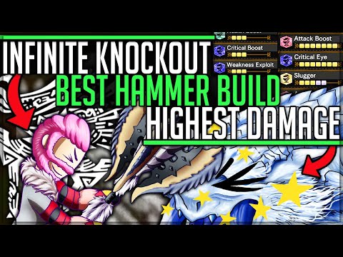 New Best Hammer Build - Infinite Knockout - Highest Damage - Monster Hunter World Iceborne! #mhw