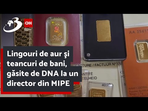 Lingouri de aur şi teancuri de bani, găsite de DNA la un director din MIPE