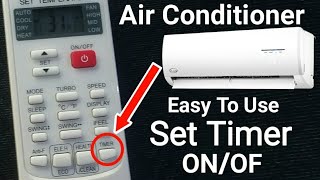 How to set the timer on/off in Air conditioner | easy to use timer AC #shortvideoonAirconditioner