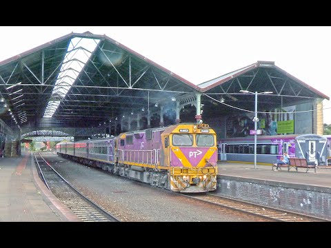 V/Line N Class Diesel Trains at Geelong Railway Station