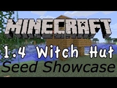 Insane Witch Hut Seed with 3 Ravines in Minecraft 1.4
