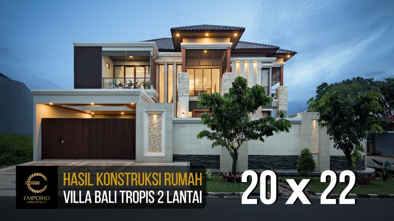 Video Hasil Konstruksi Desain Rumah Villa Bali 2 Lantai Ibu PNK - Bekasi