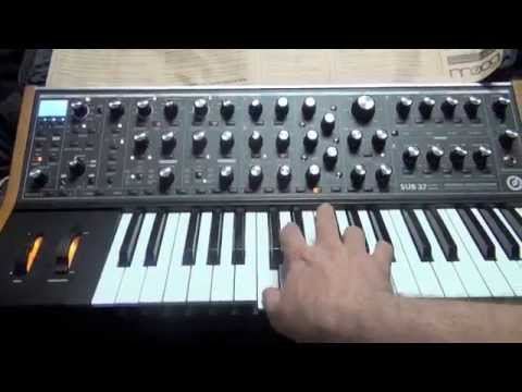 MOOG SUB 37 synth 1st UK user review/demo by MARK JENKINS