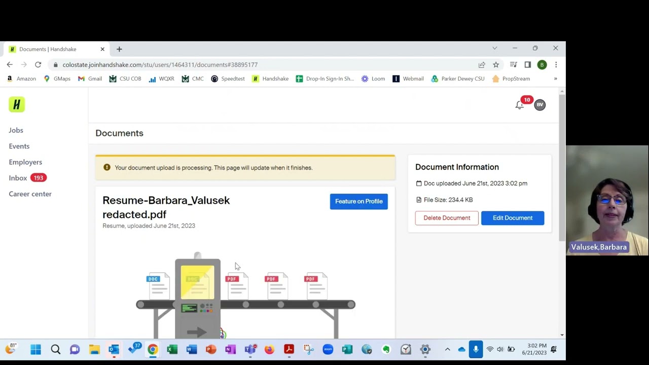 Uploading Your Resume to Handshake video thumbnail