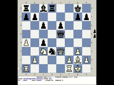 Hausner, Ivan vs Kramnik, Vladimir | Bundesliga 9293 Chess 1992, Germany