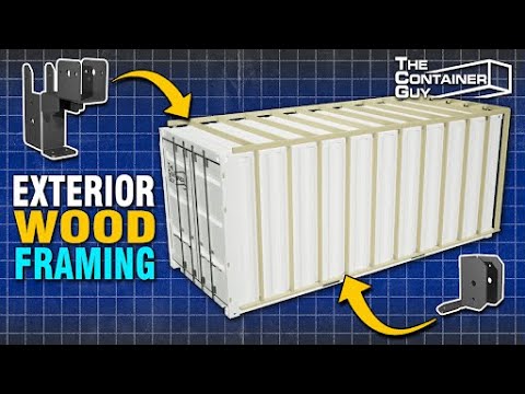 Transforming Shipping Containers with Wood Stud Brackets - DIY!