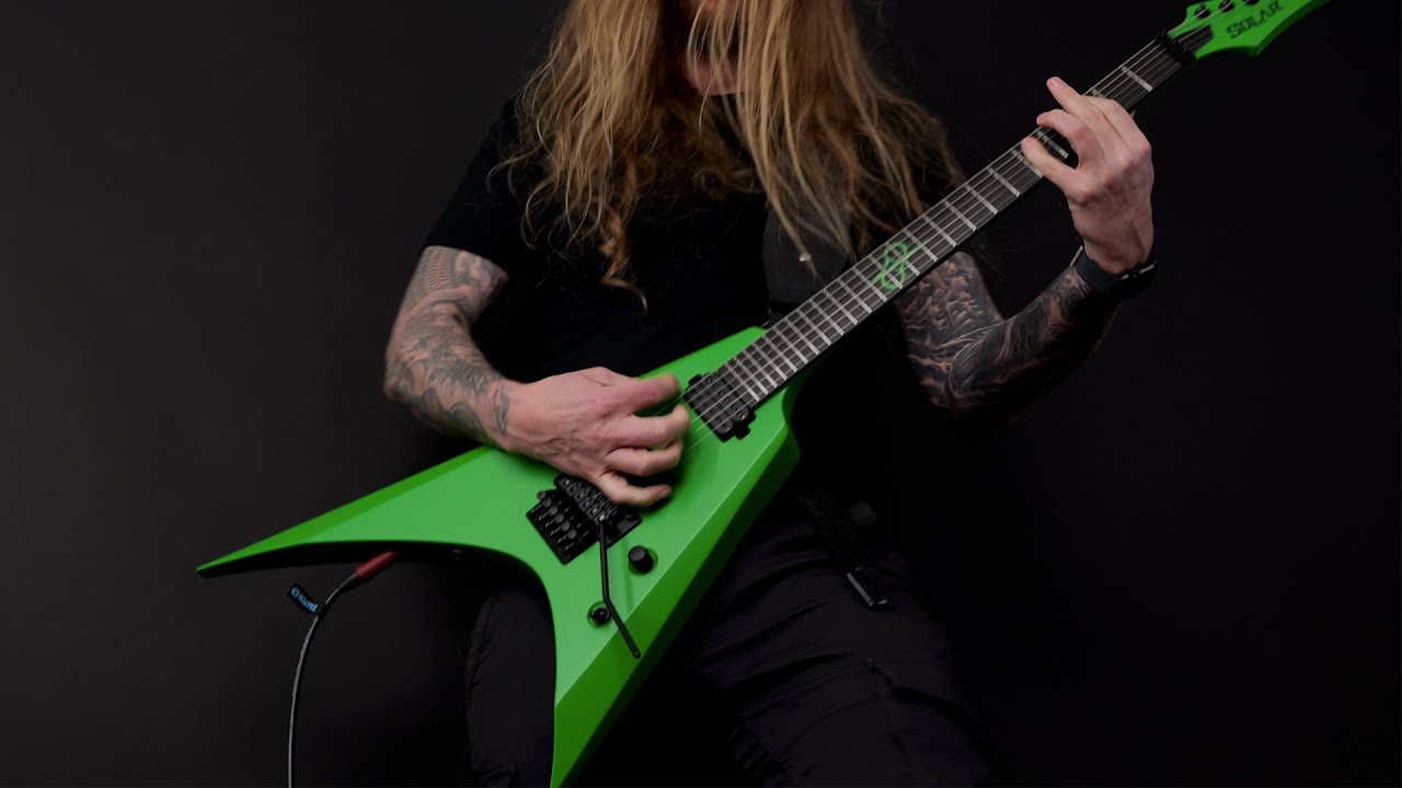 Solar VAR1.6FRGN Electric Guitar - Green Neon Matte finish
