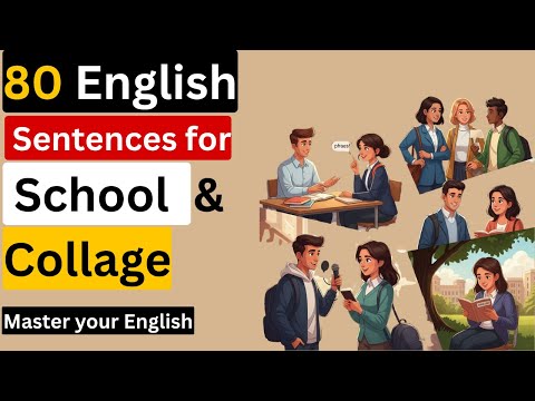 80 English Sentences for School & University Life | Speak Naturally Every Day |With English Level Up