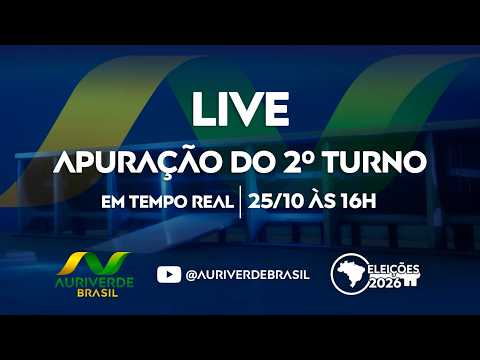 Eleições 2026: 2º turno - Apuração AO VIVO - Bolsonaro x Lula - 25/10/2026