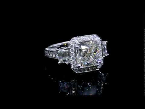 4.93 Ct Radiant Cut Diamond Engagement Ring VS1-G EGL-USA Certified