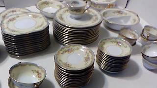 Noritake Japan Naomi Fine China Set Dinnerware 102 piece set for sale Ebay Seller: gbhatchery