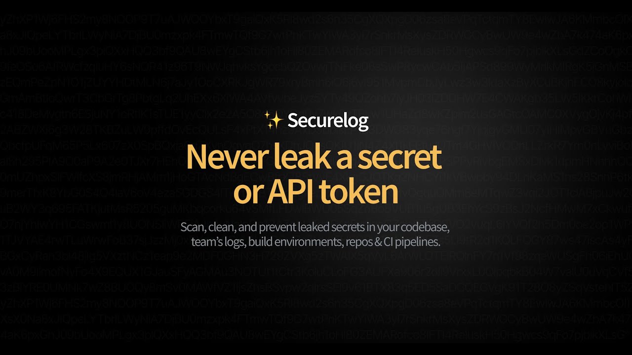 Securelog - Your secret detection agent