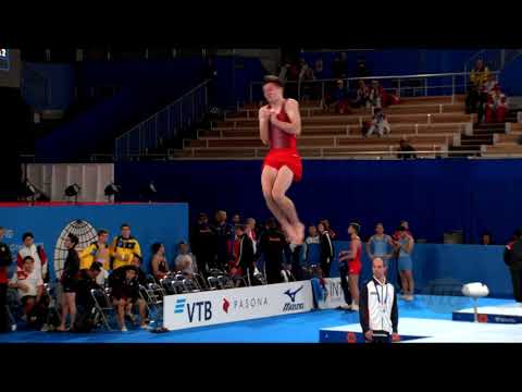WILLERTON Kristof (GBR) M - 2019 Trampoline Worlds, Tokyo (JPN) - Qualification Tumbling R2